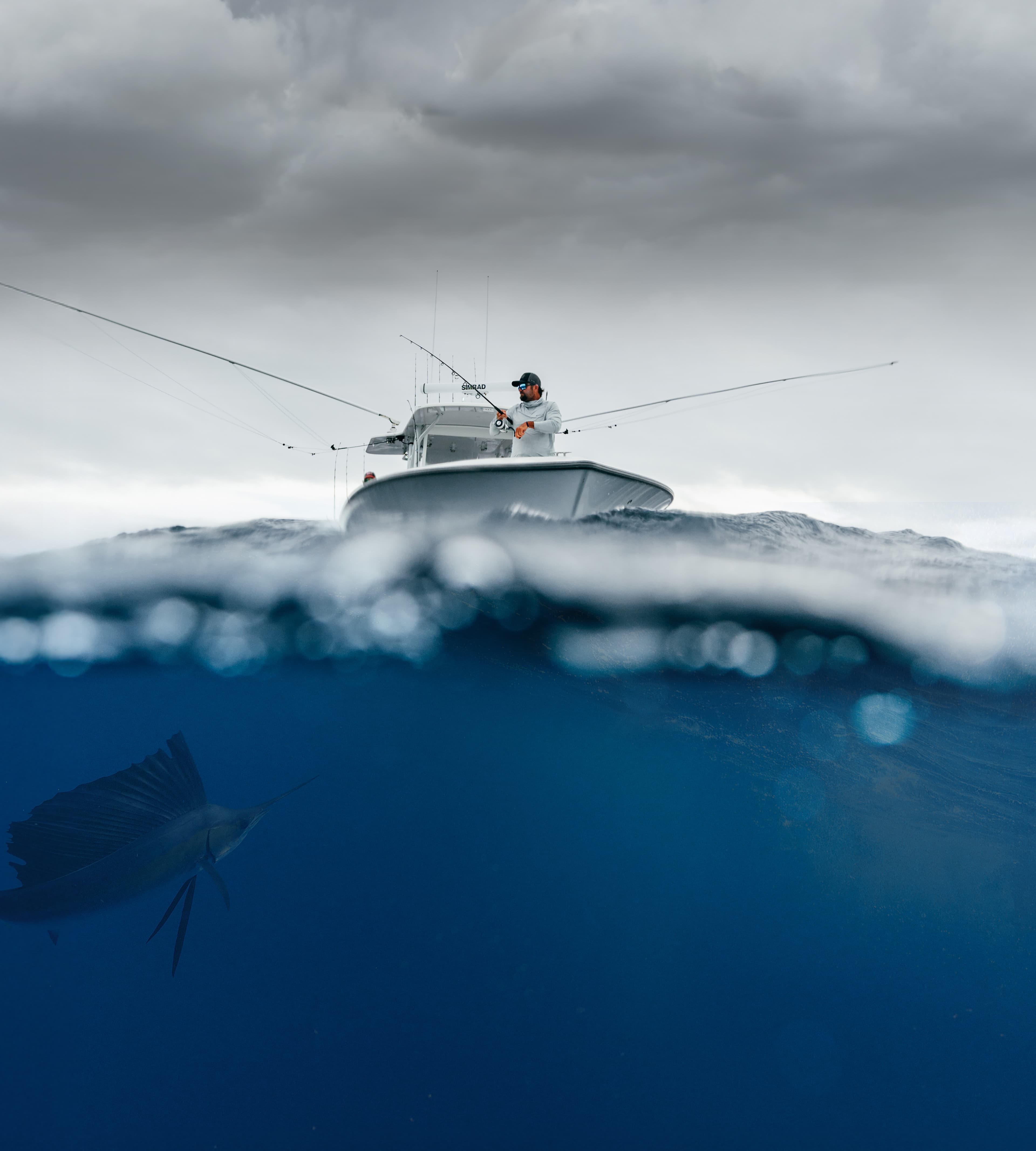 Fishing boat on ocean waters